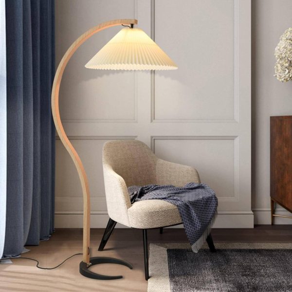 Danish retro floor lamp creative simple sofa lamp Ins Wind Net red light Nordic style bedroom practical atmosphere lamp
