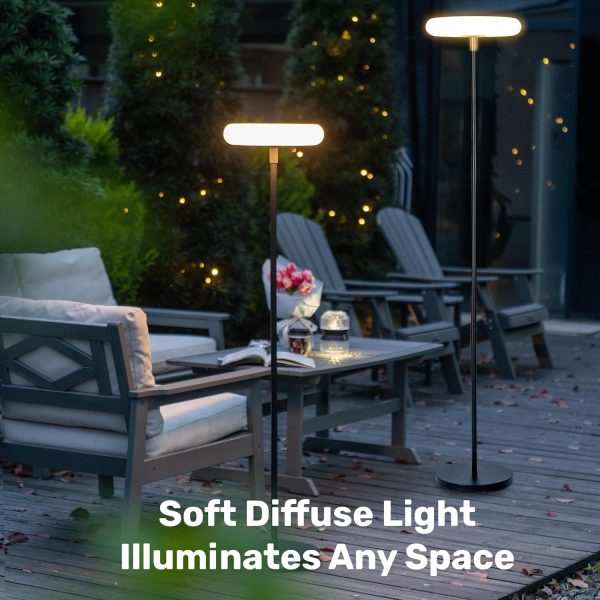 Outdoor 100% Solar Powered Floor Lamp | Ultra Bright Diffuse Light | Fully Weatherproof | for Patios, Decks, Outdoor Spaces | Owl (Light Only),Green