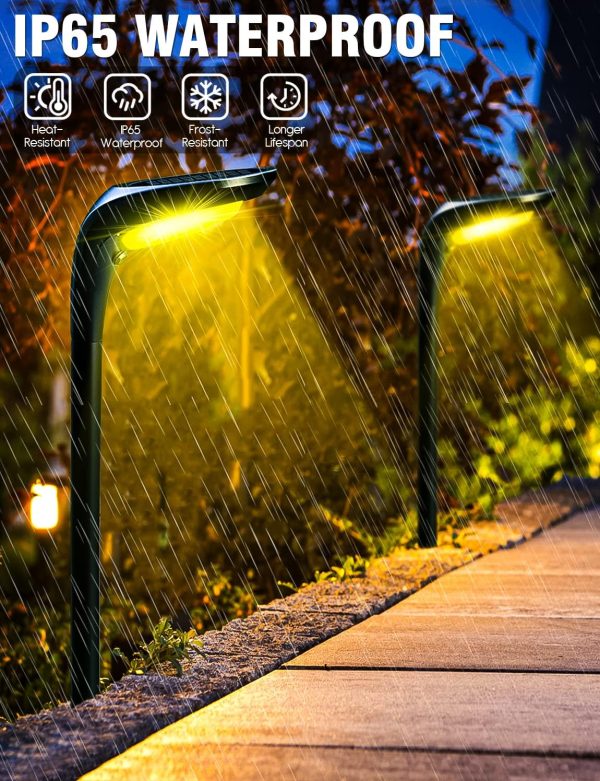 Outdoor Solar Pathway Lights, ??4 Pack??Waterproof 2-in-1 Solar Powered Wall Light Landscape Lighting Auto On/Off with 2 Color Modes Solar Lights for Garden Path Yard Patio Walkway Driveway Pool